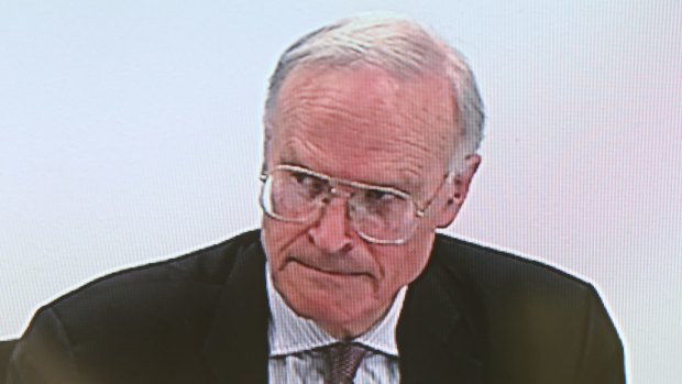 Commissioner Dyson Heydon at the Trade Unions Royal Commission on Thursday.