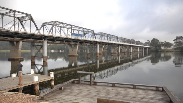 The historic 137-year-old iron Nowra bridge.
