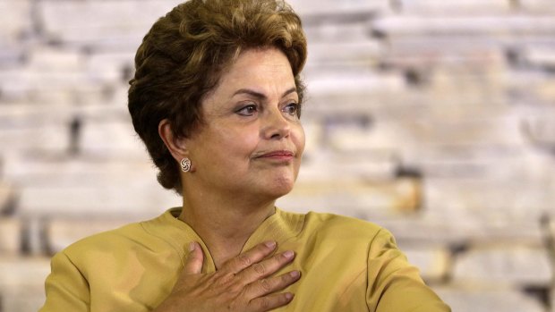 Under pressure: Brazil's President Dilma Rousseff.