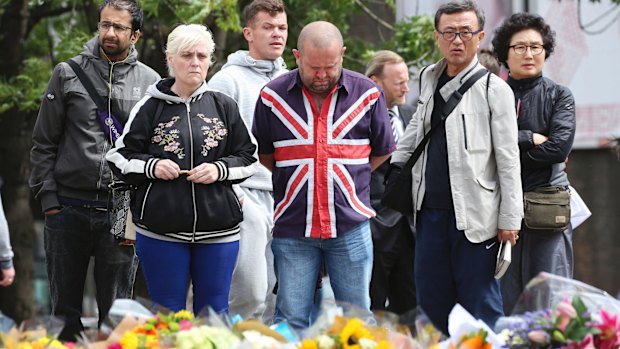 Hundreds of bouquets of flowers have been left at the scene where Ms Boden and six others died.