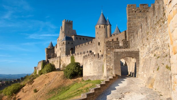 The medieval fortress of Carcassonne in the south of France. 