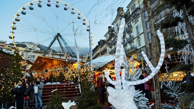 Christmas in Montreux, Switzerland.