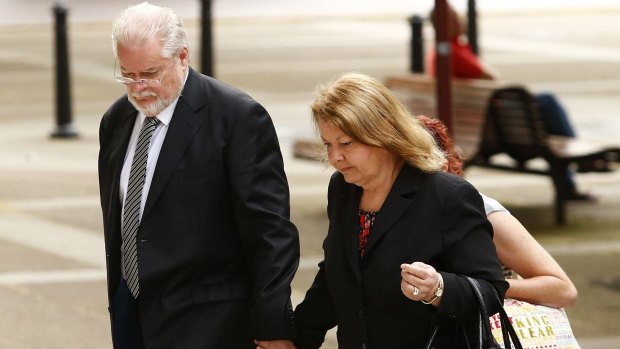 Murder accused Brian Crickitt arrives at the NSW Supreme Court with his new wife Julie Crickitt. 