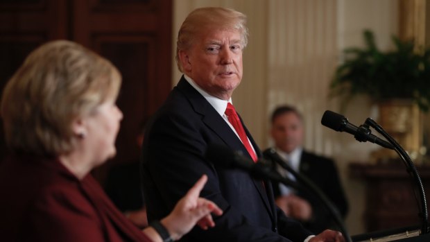 After meeting with Norway's prime minister Erna Solberg, Trump asked why the US couldn't take more Norwegian immigrants.