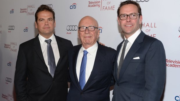 Co-chairmen Rupert and Lachlan Murdoch were both in Australia last month as the group finalised writedowns.