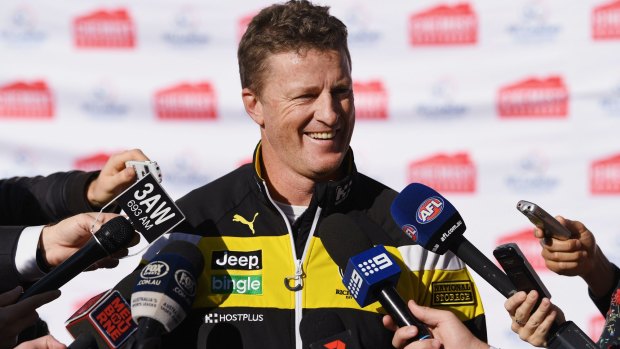 Richmond coach Damien Hardwick has made changes to his work load after a difficult year in 2016.