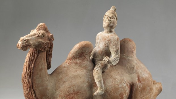 Camel rider and camel, earthenware with pigment from the 
Tang: Treasures from the Silk Road Capital. 