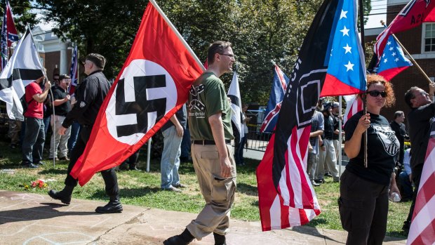 Nazi sympathisers in Charlottesville on August 12.