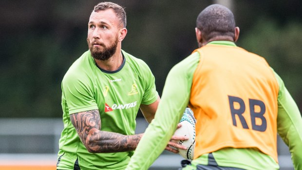 'I'm not getting drawn into anything personal': Quade Cooper trains with the Wallabies in Wellington.
