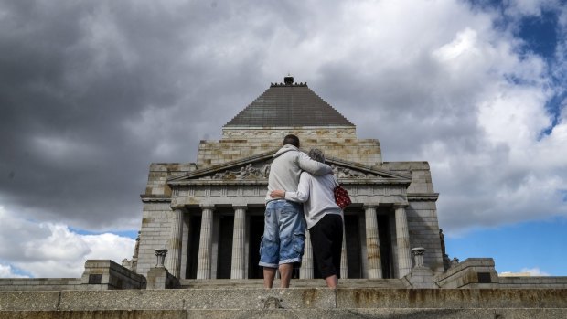 The Shrine of Remembrance in Melbourne.