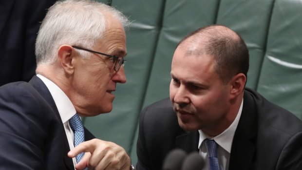 Environment and Energy Minister Josh Frydenberg with Prime Minister Malcolm Turnbull last month. 