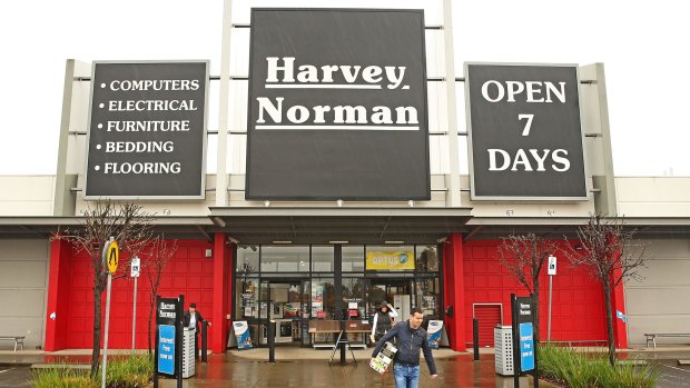 Gerry Harvey released 10-month sales figures for his retail network, showing 5.5 per cent total growth in total sales.