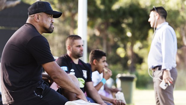 Sidelined: John Hopoate has been stood down from coaching Manly's SG Ball team.