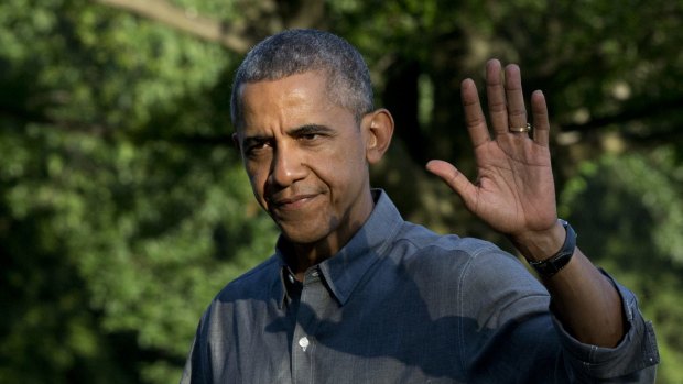 President Barack Obama waves as he returns to the White House in Washington this week.