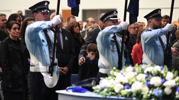 Senior Constable Brett Forte was farewelled at a funeral service in Toowoomba.