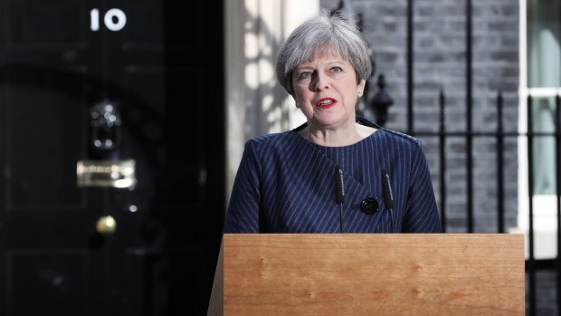 British Prime Minister Theresa May announcing a snap election, to win a mandate for her vision of a 'hard' Brexit.