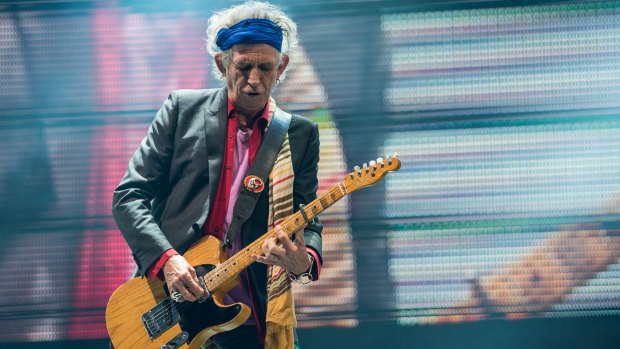Keith Richards of The Rolling Stones performing in 2013.