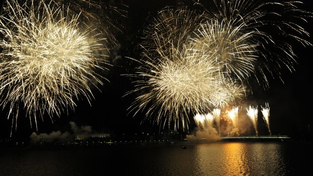The Australia Day fireworks over Lake Burley Griffin will start at 9pm.