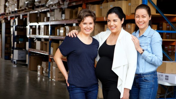 Libby (left), Emily and Amy are three sisters who front the SOL Group.