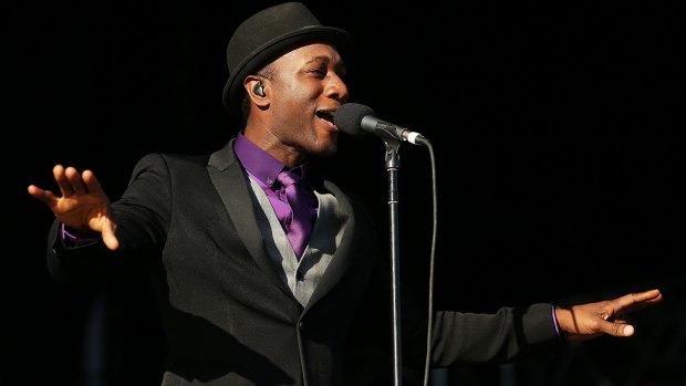 He's the man: Aloe Blacc performing at Soulfest. 