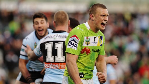 Jack Wighton  couldn't get Canberra home against Cronulla,and will move back to fullback. 