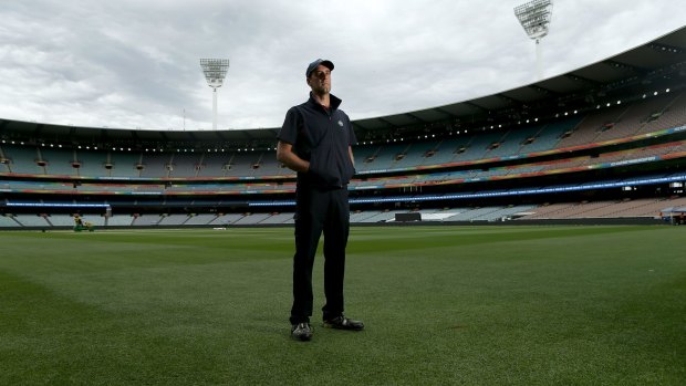 MCG head groundsman Tony Gordon is responsible for  ensuring the city's most hallowed turf is perfect for the Cricket World Cup final. 