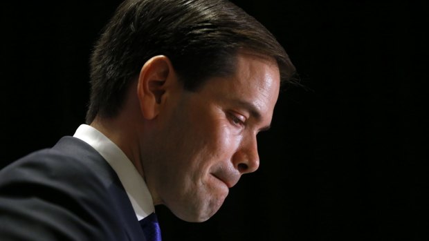 Senator Marco Rubio announces the end of his campaign for the Republican nomination for president in March.