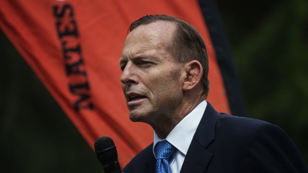 "Obviously I have nothing but the deepest respect for Philip Ruddock": Tony Abbott spoke at Manly Dam on Saturday.