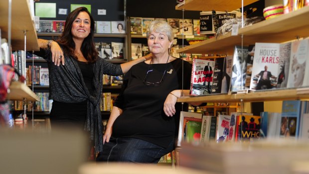 Katarina Pearson (left) and Anne Hutton, owners of Electric Shadows Bookshop, which closed because of lack of support.