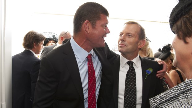 James Packer, pictured with former Liberal leader Tony Abbott in 2012.
