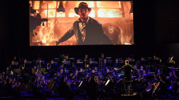The Melbourne Symphony Orchestra's Raiders of the Lost Ark in Concert kept in synch with the screen thanks to conductor Benjamin Northey.