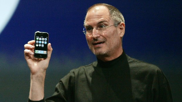 Success: Steve Jobs launches the iPhone in 2007.