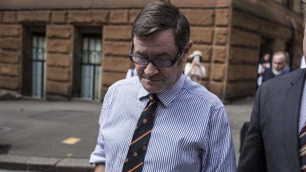 Former Knox Grammar teacher, Damian Vance, leaves the Royal Commission into Child Sex Abuse on Tuesday.
