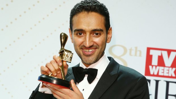 Waleed Aly with his 2016 Gold Logie. 