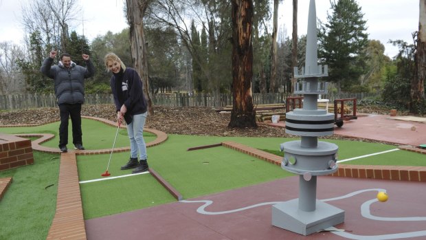 Canberra themed mini golf course at Weston Park, owned by Jason Perkins and managed by Cassandra Burgess.