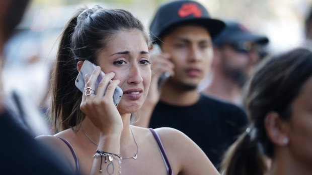 Police in the northern Spanish city of Barcelona say a white van has jumped the sidewalk in the city's historic Las Ramblas district, injuring several people. 