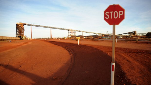 Iron ore prices for future delivery have slid 30 per cent in the space of a month.