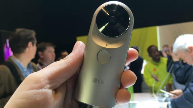 The LG 360 Cam can produce 360-degree videos for viewing on YouTube, Facebook or in VR.