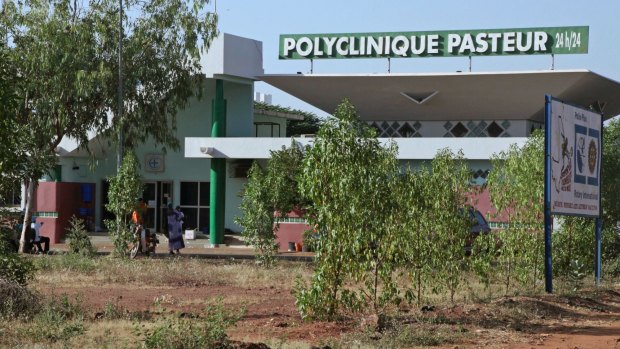 The clinic where a nurse died from Ebola in Mali capital Bamako.