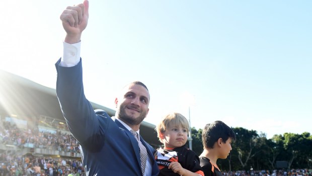 Thanks for the memories: Robbie Farah bid farewell at his beloved Leichhardt Oval.