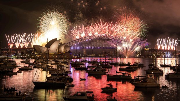Sydney Harbour is set ablaze with light and colour as the city rings in 2017 with a bang.