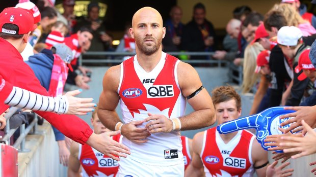 Captain-coach: Jarrad McVeigh will take a different leadership role with the Swans this weekend.