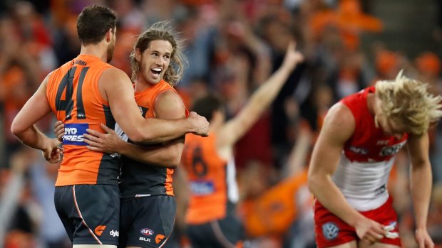 Upset victory: GWS shocked the Swans at ANZ Stadium.