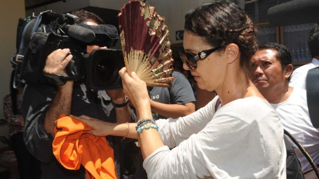 Sara Connor arriving at Denpasar District Court on Tuesday.