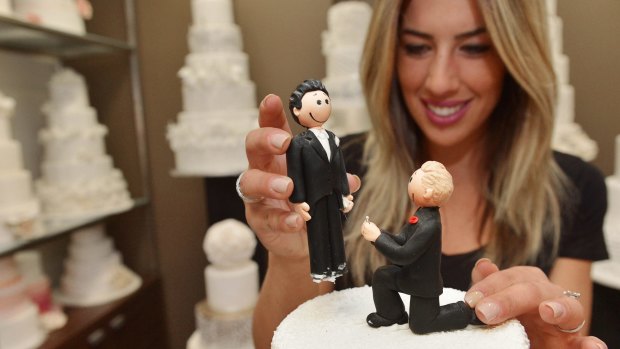 Owner of Nikos cakes in Oakleigh, Denise Paras prepares for changes in the gay marriage laws. 