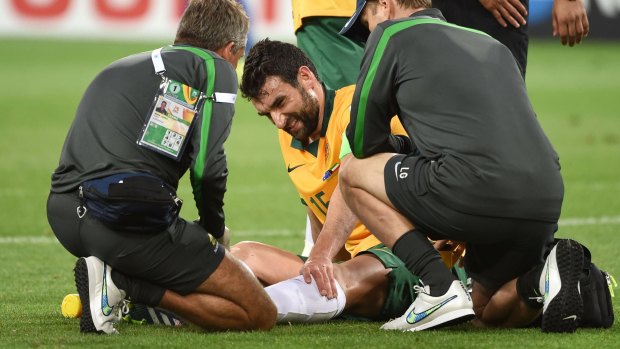 Mile Jedinak injured his ankle in the Socceroos' opener against Kuwait.