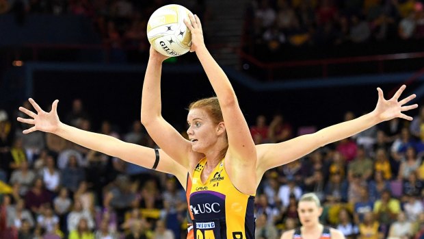 Sunshine Coast's Stephanie Wood looks to pass the ball.