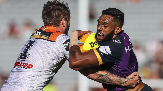 A contender: Melbourne Storm's Josh Addo-Carr impressed during the Auckland Nines.