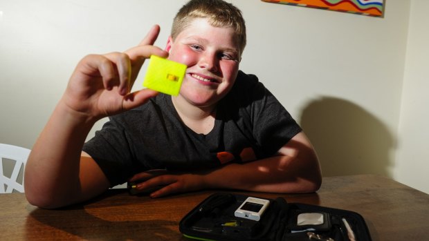 St Edmund's College year 5 student William Grame, 11, has designed a test strip remover unit that fits into a diabetic's testing kit as part of the littleBIGidea contest.