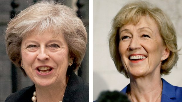 From left, Theresa May, will be the next British prime minister after her rival Andrea Leadsom dropped out of the race. 